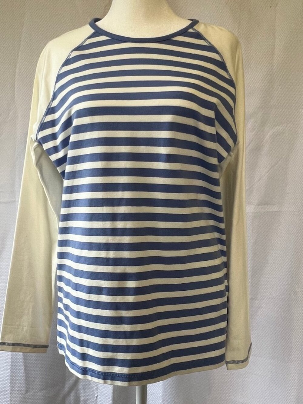 Liz Claiborne Liz & Co Blue & White Striped Shirt - Picture 10 of 14